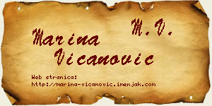 Marina Vicanović vizit kartica